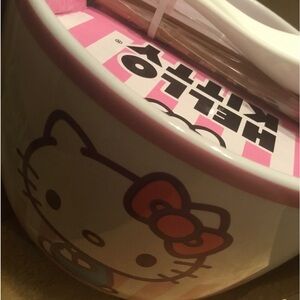 🩷🆕 Sanrio Hello Kitty / Tokyo / Pink Stripes / Ramen Bowl / Chopsticks & Spoon